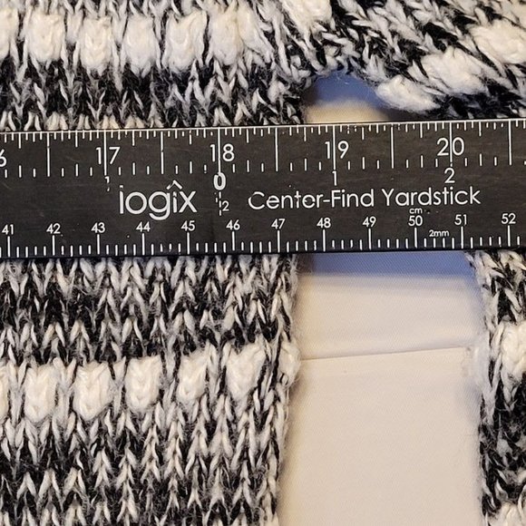 Effeci Creazioni Black White Blended Striped Cable Knit Pullover Sweater Size M - Picture 9 of 11